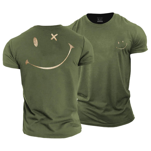 Men's Simple Smiley Cotton T-Shirt